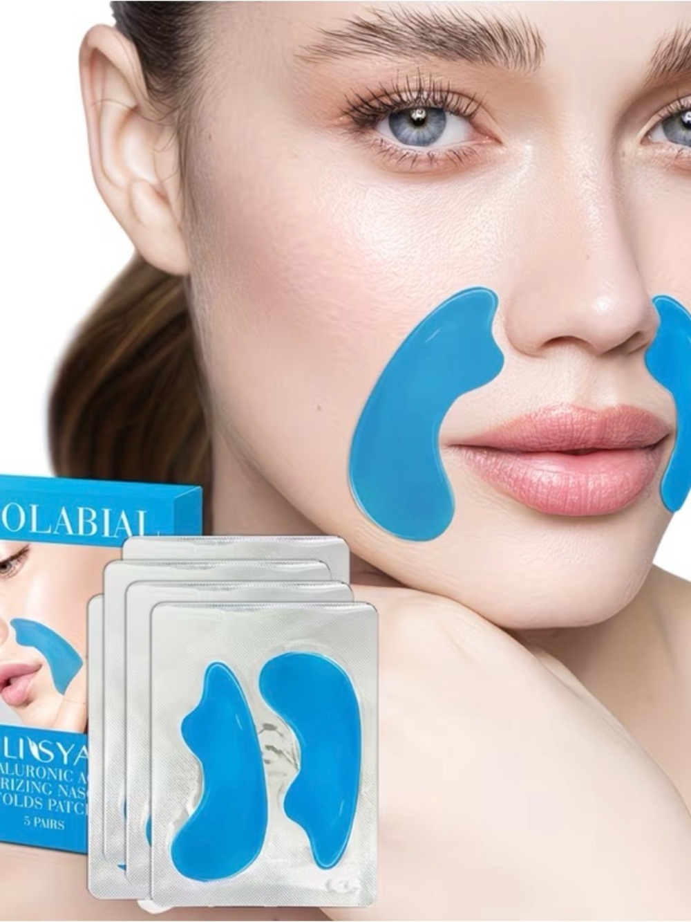 Travel kit of Hyaluronic Acid Moisturizing Nasolabial Folds Patch - Blue - Picture 6 of 9